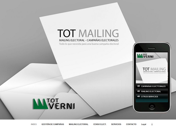 Ejemplo de diseño web wordpress para Tot Verni, Campañas electorales